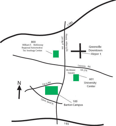 Greenville Tech Campus Map Barton Campus Map & Directions | Greenville Technical College